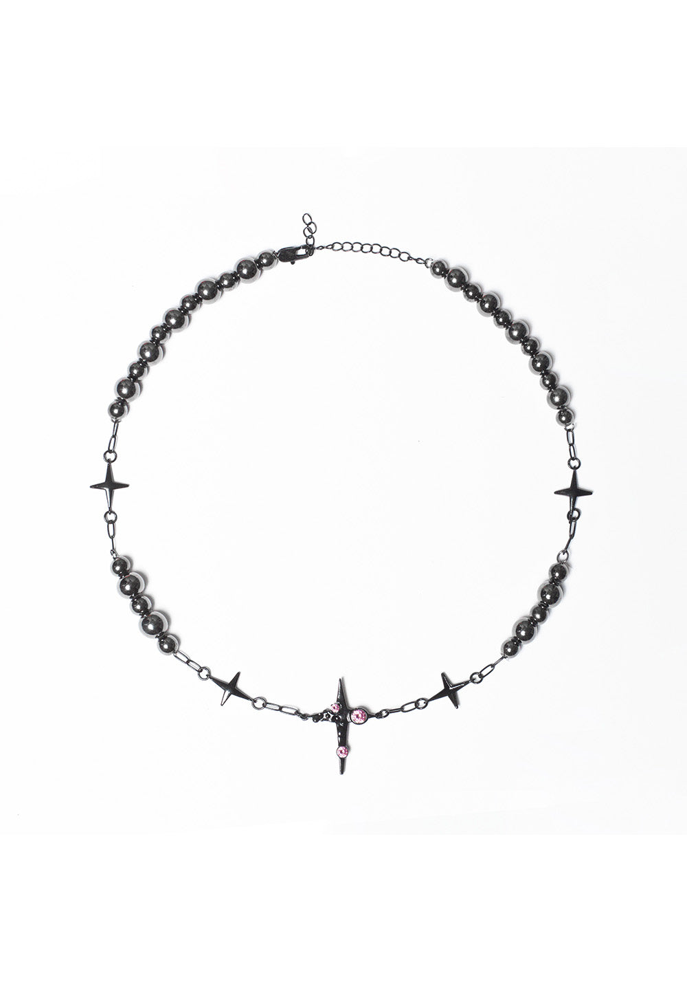 Losing Bargain丨Black-Pink Star Beaded Necklace - PSYLOS 1, Losing Bargain丨Black-Pink Star Beaded Necklace, Accessories, Losing Bargain, PSYLOS 1